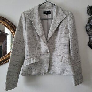 Vintage light grey tweed blazer made in Japan